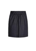 Mango Pinstripe Wool-blend Skirt