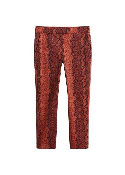 Mango Mango Snake Print Trousers