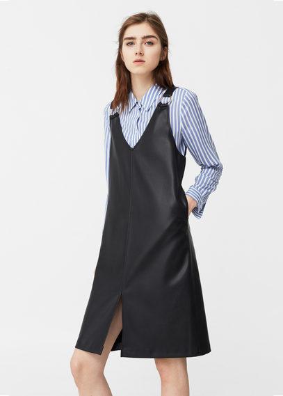 Mango Mango Metallic Appliqus Pinafore Dress