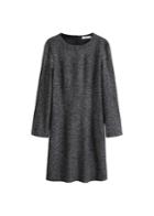 Mango Mango Herringbone Wool-blend Dress