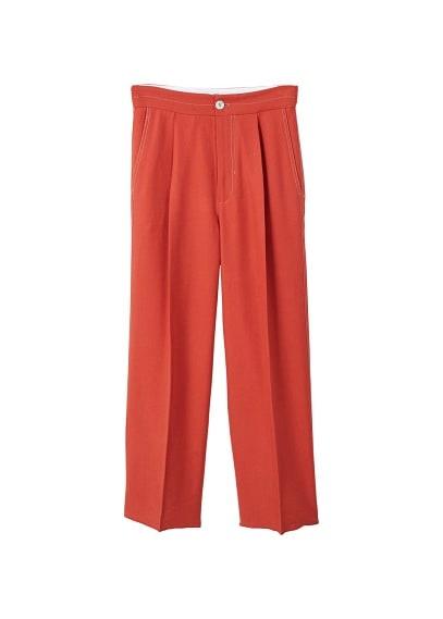 Mango Mango Contrast Seam Trousers