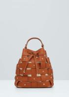 Mango Mango Woven Lattice Bucket Bag