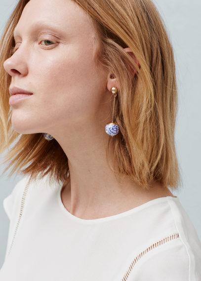 Mango Mango Ceramic Floral Earrings