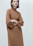 Mango Mango Funnel Neck Dress