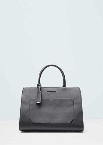 Mango Mango Saffiano-effect Tote Bag