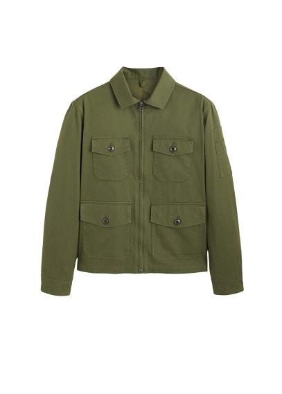 Mango Man Mango Man Zipped Cotton Field Jacket