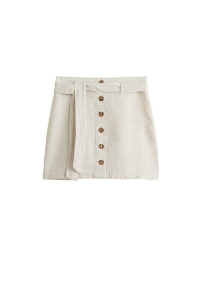 Mango Mango Linen Mini Skirt