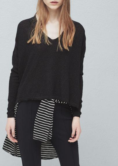 Mango Mango Side Slit Cotton-blend Sweater