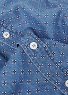 Mango Man Mango Man Slim-fit Printed Denim Shirt