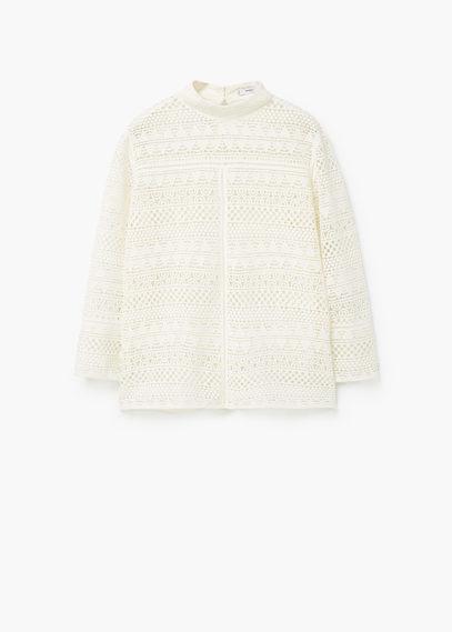 Mango Guipure Blouse