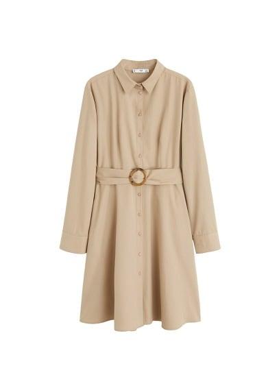 Mango Mango Tortoiseshell Buckle Dress