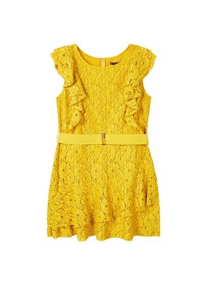 Violeta By Mango Violeta By Mango Belted Lace Dress