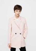 Mango Mango Textured Structured Coat