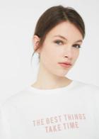 Mango Mango Contrast Cupro T Shirt