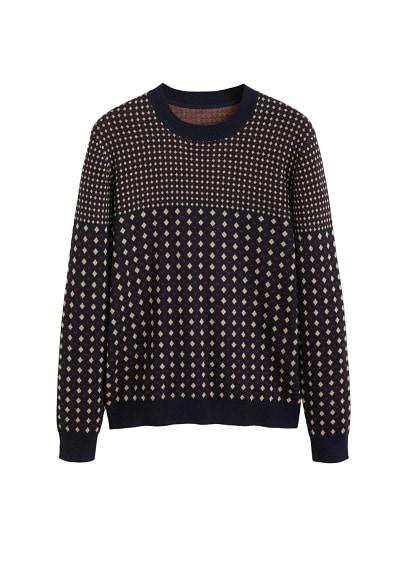 Mango Man Mango Man Jacquard Knitted Sweater
