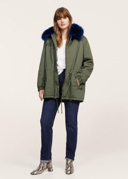 Violeta By Mango Violeta By Mango Furry Hooded Parka