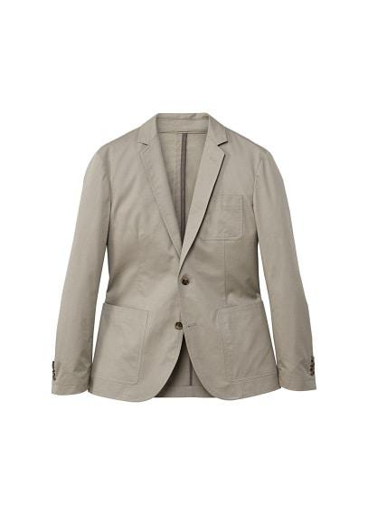 Mango Man Mango Man Unstructured Regular-fit Cotton Suit Blazer