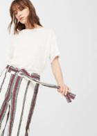 Mango Mango Trim Linen-blend T Shirt