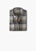 Mango Man Mango Man Slim-fit Check Linen Shirt