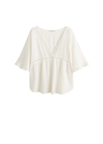 Violeta By Mango Violeta By Mango Openwork Detail Blouse