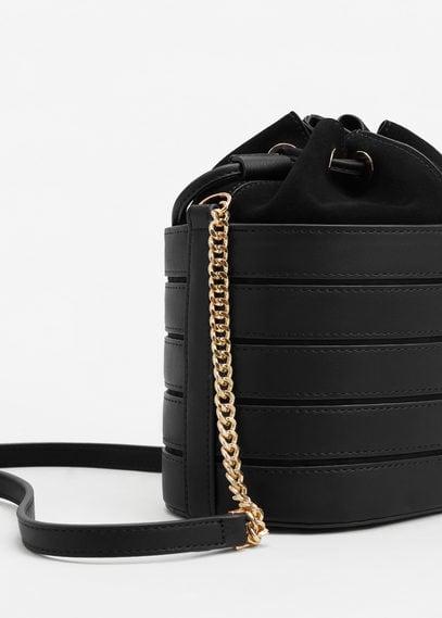 Mango Mango Mini Leather Bucket Bag