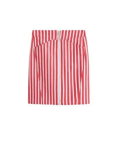 Mango Mango Striped Denim Miniskirt