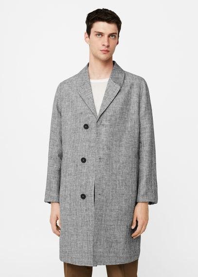 Mango Man Mango Man Prince Of Wales Linen Trench