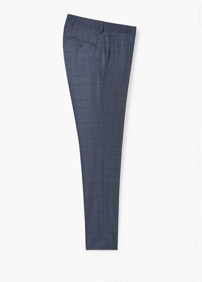 Mango Man Regular-fit Check Suit Trousers