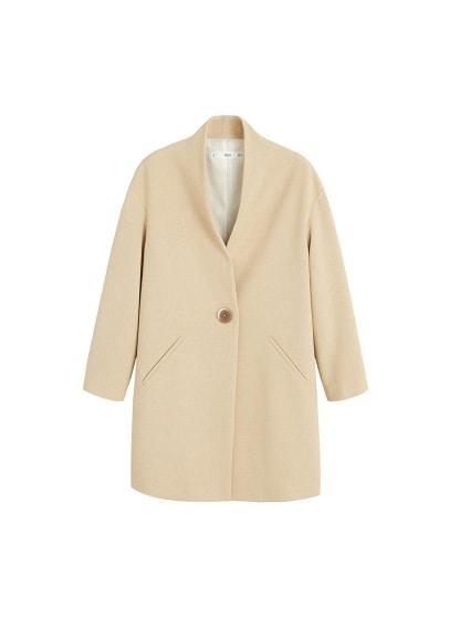 Mango Mango Button Structured Coat
