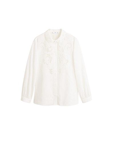 Mango Mango Embroidered Panel Shirt