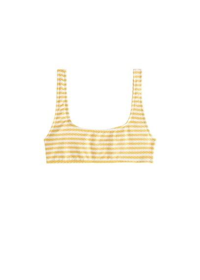 Mango Mango Striped Bikini Top