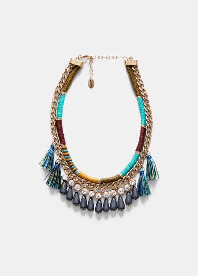 Violeta By Mango Violeta By Mango Tassel Double Necklace