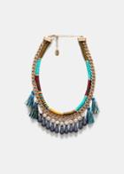 Violeta By Mango Violeta By Mango Tassel Double Necklace