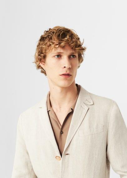 Mango Man Mango Man Linen Blazer Style Jacket