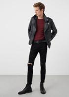 Mango Man Mango Man Ripped Details Crop Pete Jeans