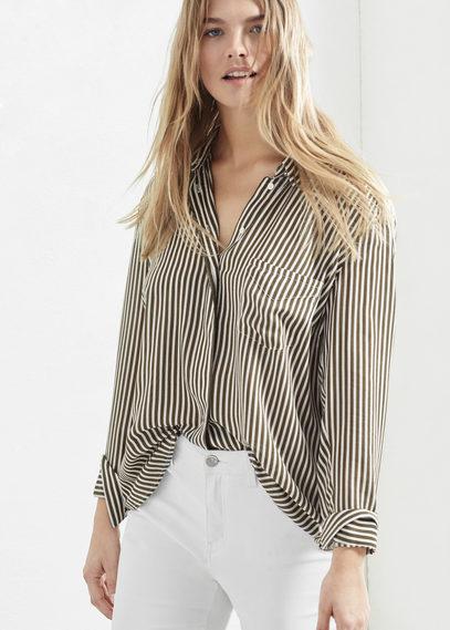 Violeta By Mango Violeta By Mango Striped Modal Blouse