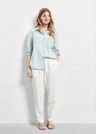 Violeta By Mango Violeta By Mango Bleached Denim Shirt