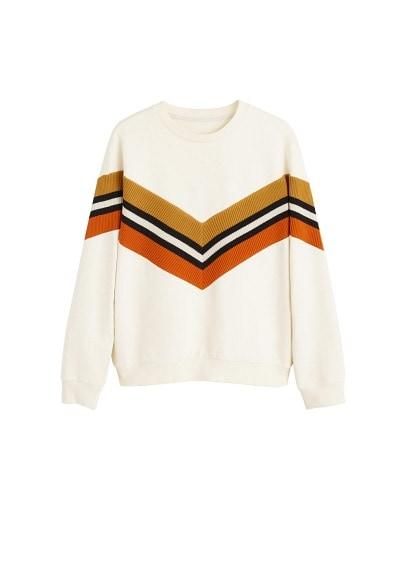 Mango Mango Cotton Contrast Panels Sweatshirt