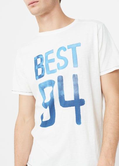 Mango Man Mango Man Number Cotton-blend T Shirt