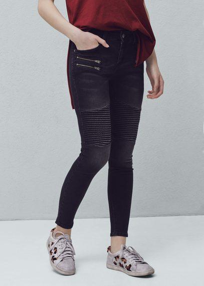 Mango Mango Super Slim-fit Biker Jeans