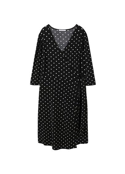 Violeta By Mango Violeta By Mango Wrap Polka-dot Dress