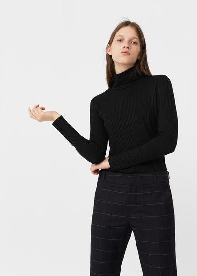 Mango Mango Stand Collar T Shirt