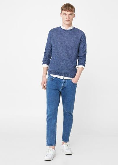 Mango Man Mango Man Cotton Linen-blend Sweater