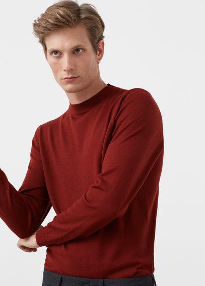 Mango Man Mango Man High Collar Wool Sweater