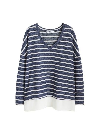 Violeta By Mango Violeta By Mango Contrast Hem Sweater