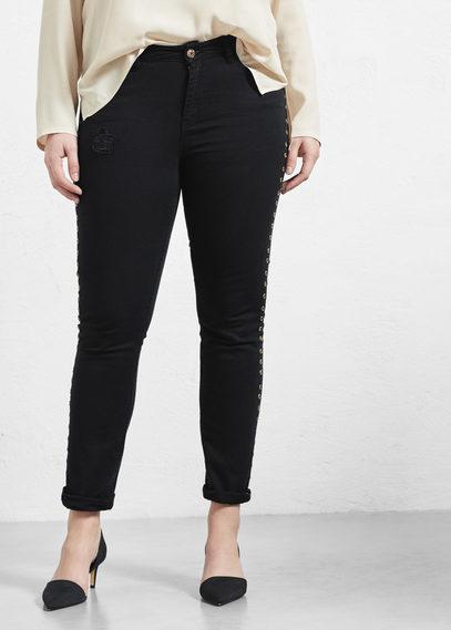 Violeta By Mango Studs Slim-fit Jeans