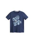 Mango Man Mango Man Leaf-print Cotton T-shirt