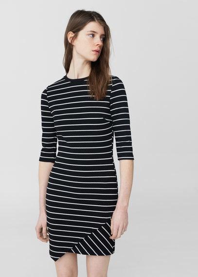 Mango Mango Crossed Design Dress