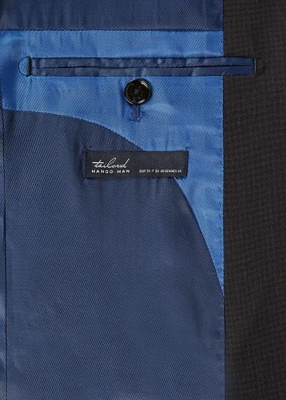Mango Man Mango Man Super Slim-fit Patterned Suit Blazer