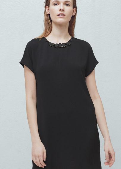 Mango Mango Beaded Collar Dress